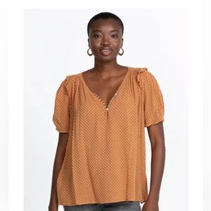 Johnny Was Swiss dot blouse